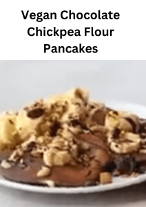 Vegan Chocolate Chickpea Flour Pancakes
