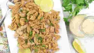 Vegan Lemon Garlic Soy Curls