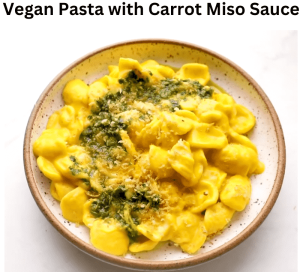 Vegan Pasta with Carrot Miso Soup