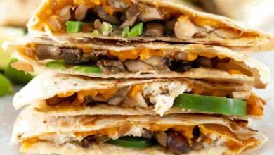 Vegan Quesadillas With Mushroom Bacon